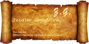 Zeidler Gothárd névjegykártya